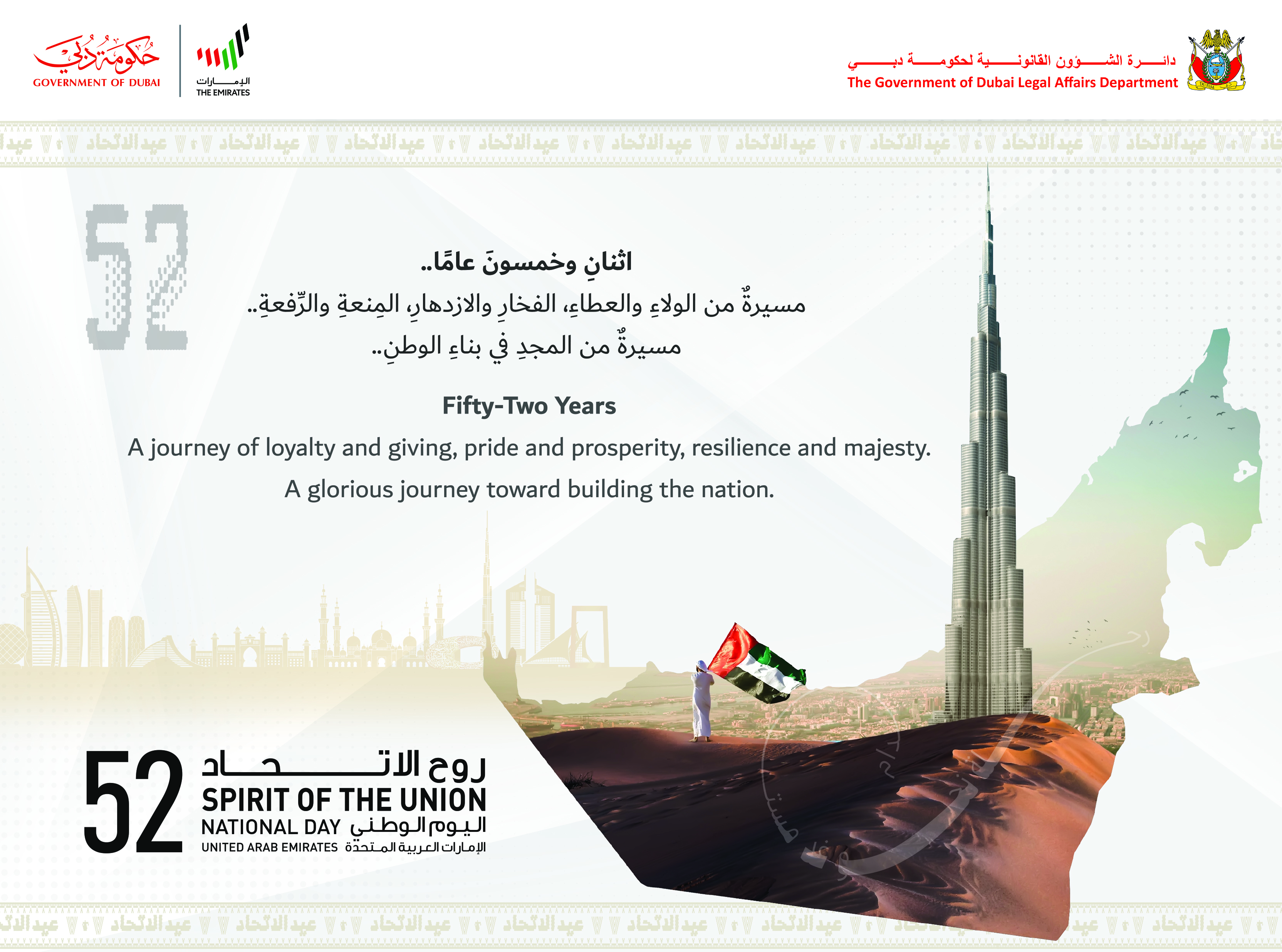 Statement of His Excellency Director General of the Government of Dubai Legal Affairs Department on the Occasion of the UAE’s 52nd National Day